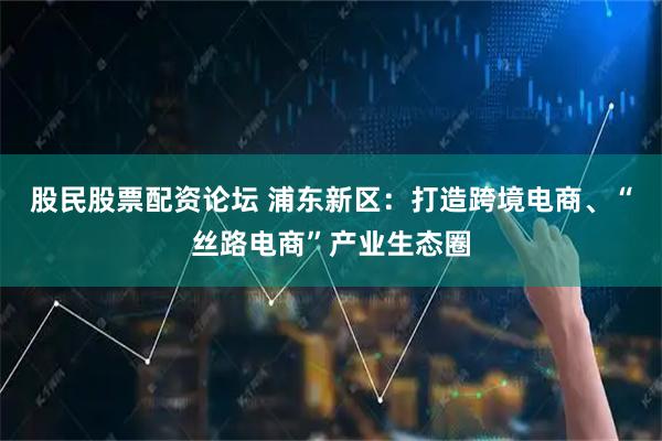 股民股票配资论坛 浦东新区：打造跨境电商、“丝路电商”产业生态圈